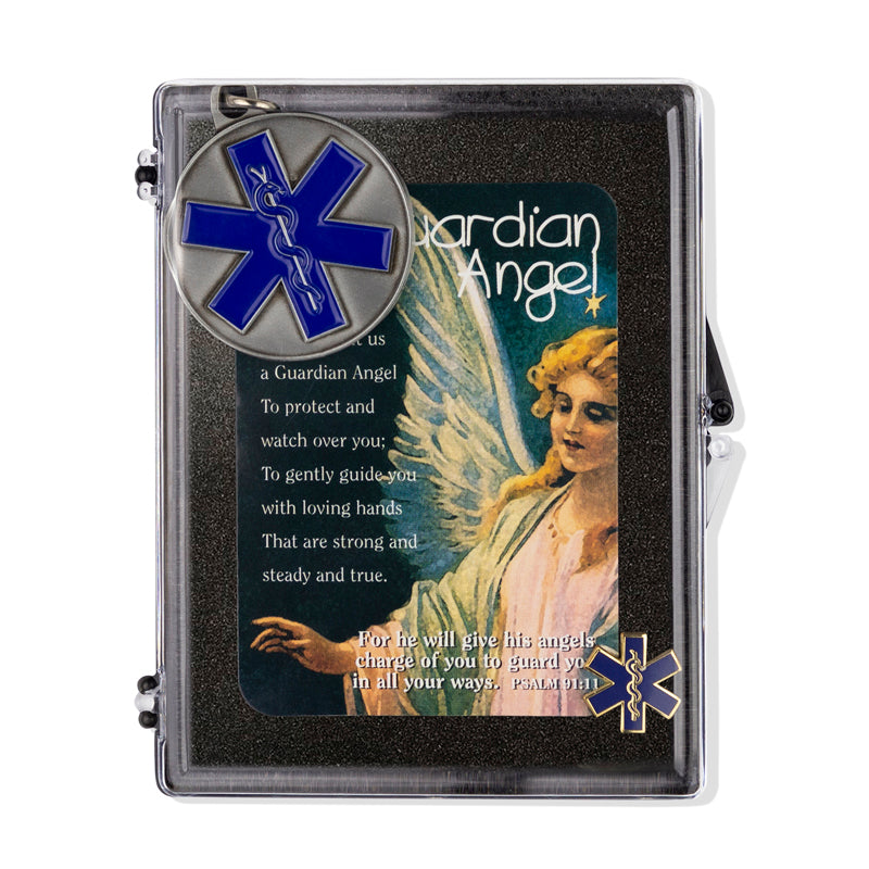 Paramedic "Guardian Angel" Appreciation Boxed Gift Set-Includes Verse Card, Keychain, and Lapel Pin-Brooches & Lapel Pins-Lapel Pin Corner